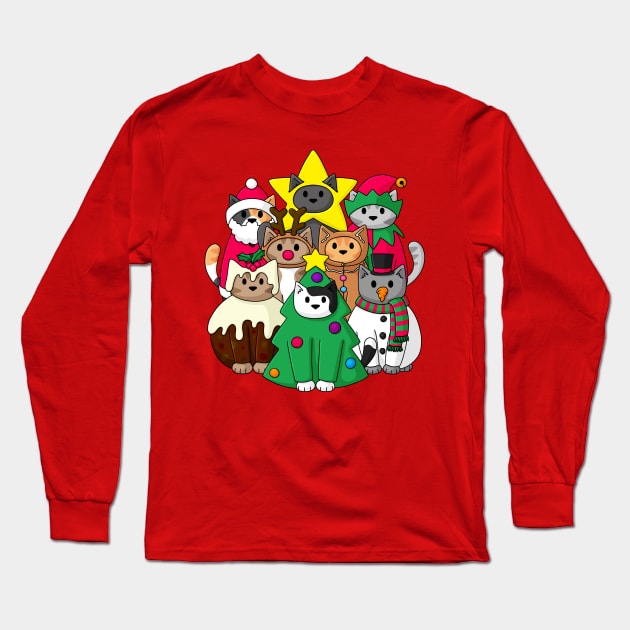 Christmas Costume Part Long Sleeve T-Shirt by Doodlecats 